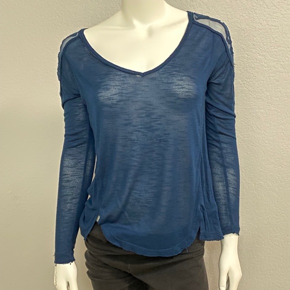 Free People Lace Back Shirt - Picture 2 of 8